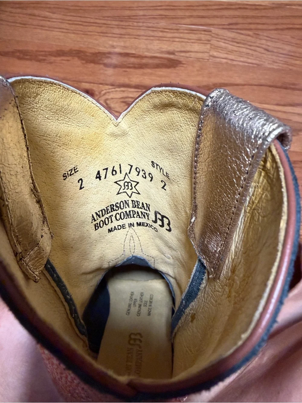 Gold Western Cowboy Boots